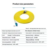 Single-Mode 10g Dual-Core Fiber Optic Jumper 1-50m Optional LC-Fc 9/125 Pigtail for FTTH
