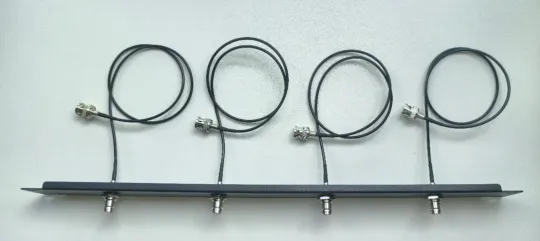 Antenna Relocation Rack Mount Kit - 19 Inches Front Panel 4 Hole Ports with 4 Cables, 24 I