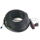 Black FTTX 2 Fiber Count Singlemode PE LSZH Jacket Armed Outdoor Fiber Optic Cable with Wa
