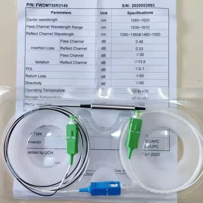 WDM 1310 / 1490 / 1550nm Fiber Optic Coupler, Optical Fiber Splitter Loss Wdm Optic Transport 4