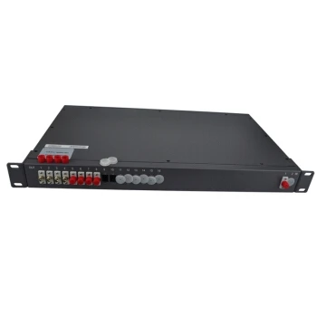 Customizable 1U SC Type Rack Mount Fiber Optic Patch Panel with 16 Port Connectors PLC Spl