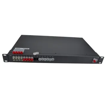 Customizable 1U SC Type Rack Mount Fiber Optic Patch Panel with 16 Port Connectors PLC Spl