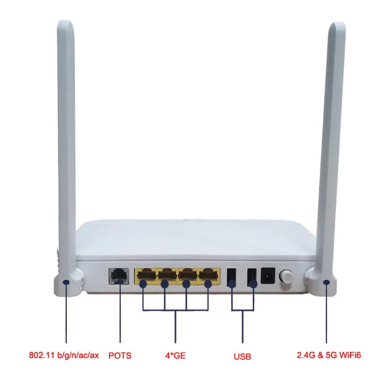 Gepon Olt HS8145X6 4GE 2.4G/5.8G WIFI6 5dBi Dual Band WIFI GEPON ONU XPON FTTH EG8145X6-boxintelecom