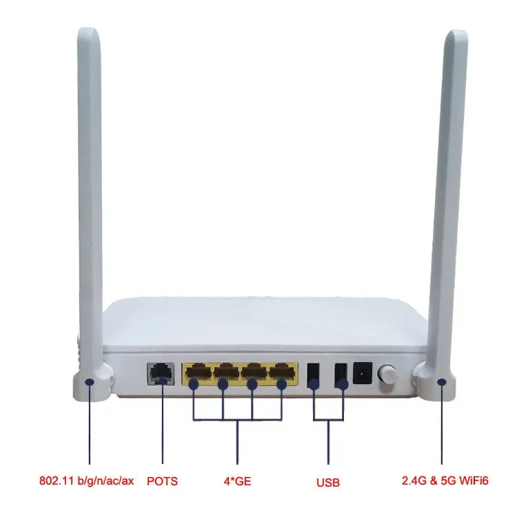 Gepon Olt HS8145X6 4GE 2.4G/5.8G WIFI6 5dBi Dual Band WIFI GEPON ONU XPON FTTH EG8145X6-boxintelecom
