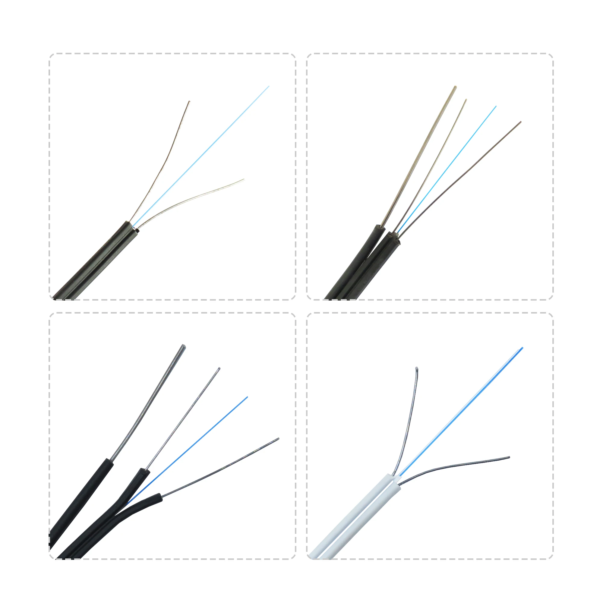 Outdoor Indoor Dropcore 12 Core Single Core 2cores 1f G652d Yellow Pigtail Fiber Optic FTT