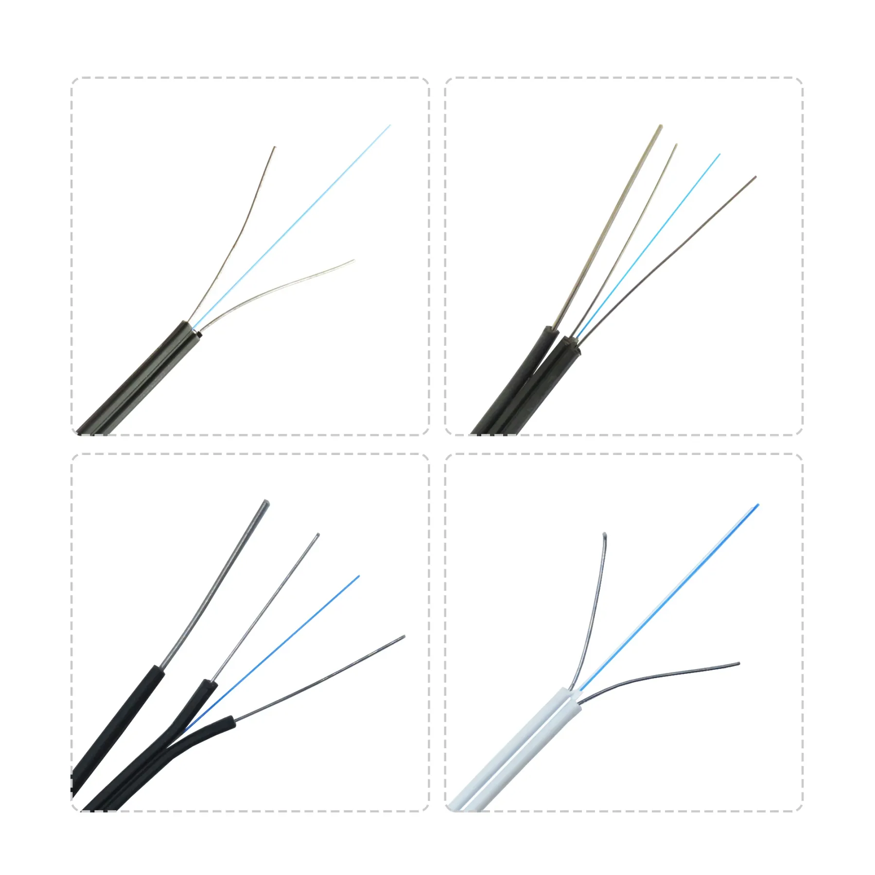 Outdoor Indoor Dropcore 12 Core Single Core 2cores 1f G652d Yellow Pigtail Fiber Optic FTT
