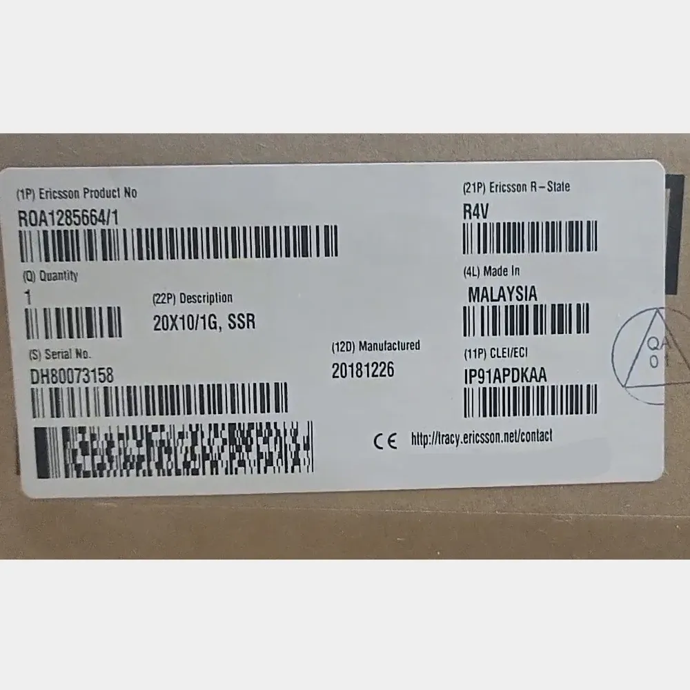 SSR8010 20X10/1G SSR ROA 128 5664/1 Base Station Equipment 2G/3G/4G Communication Equipment Part-boxintelecom