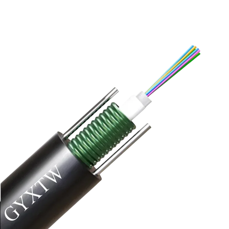 GYXTW Single-mode 4/6/8/12/24 Core Indoor Outdoor FRP Fiber Optic Cable-boxintelecom