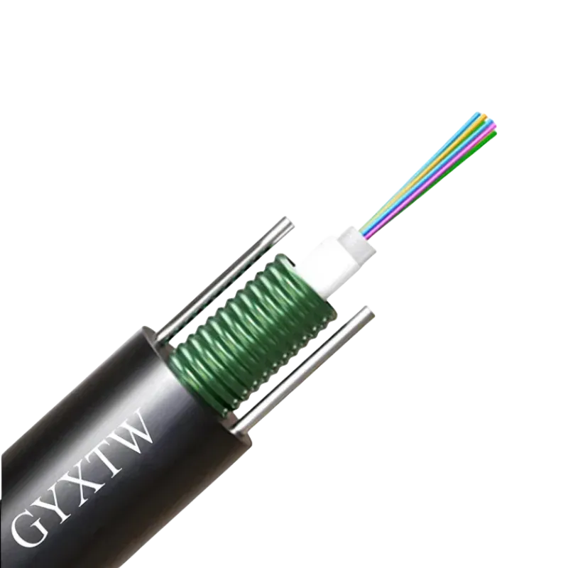 GYXTW Single-mode 4/6/8/12/24 Core Indoor Outdoor FRP Fiber Optic Cable-boxintelecom