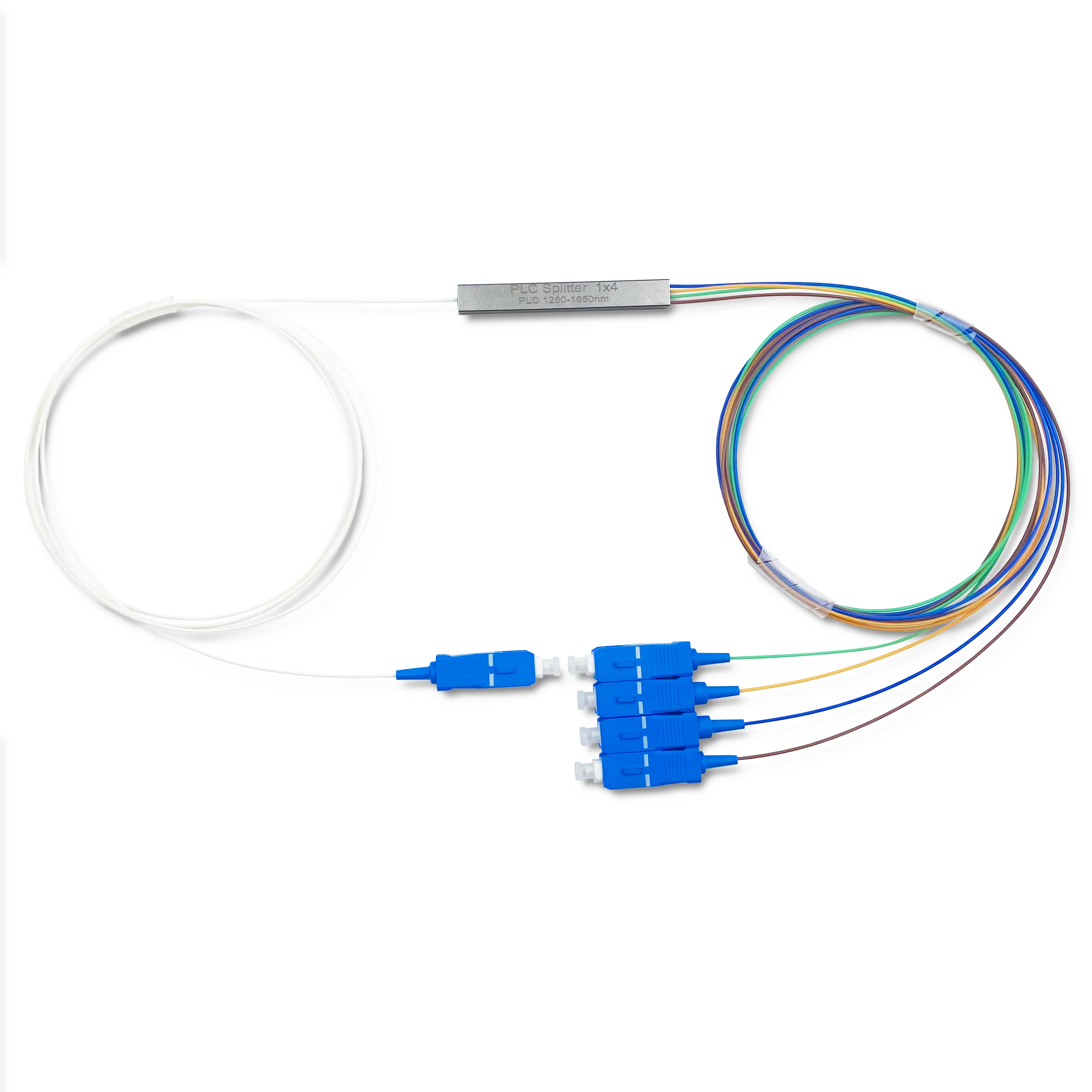 1x5 1x9 1x17 Minitypes  Uneven PLC Fiber Splitter for FTTH Network SCAPC Fiber Optical  Sp