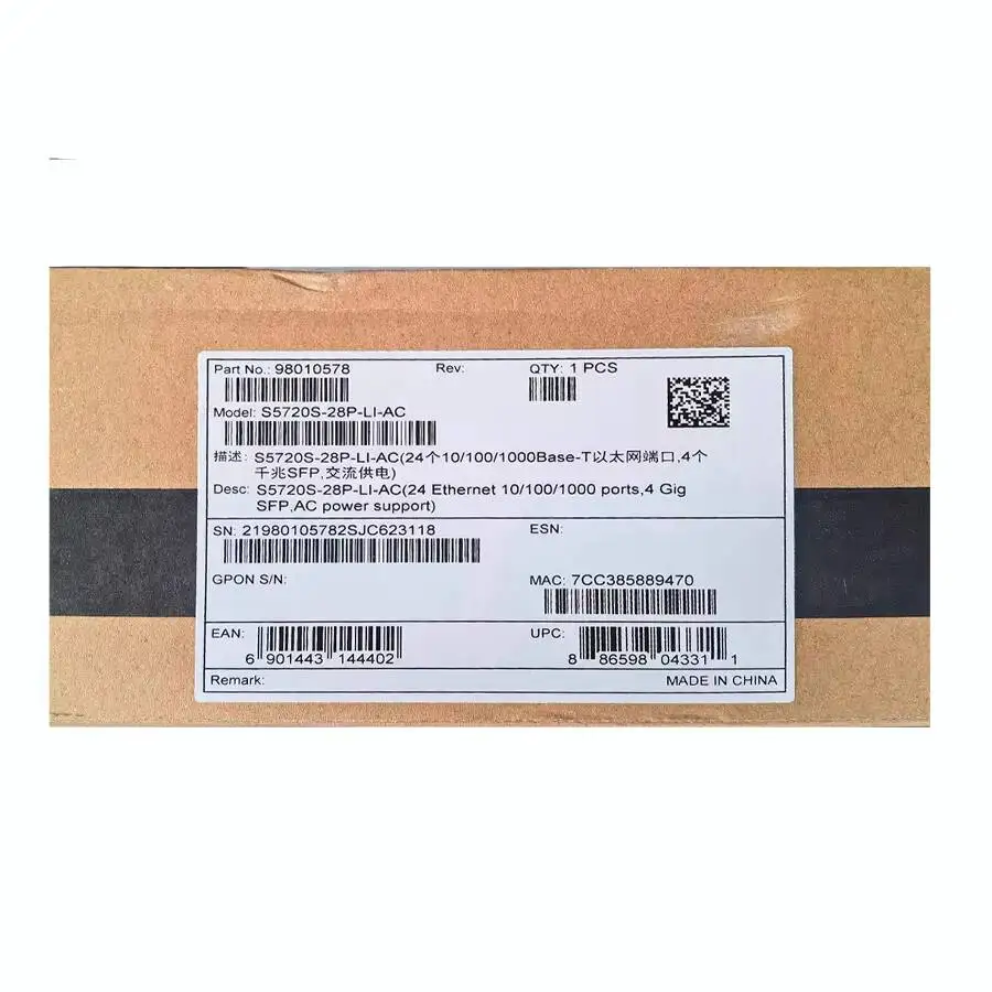 Original S5720 LI Series Switch 98010768 S5720-28P-LI-AC-boxintelecom