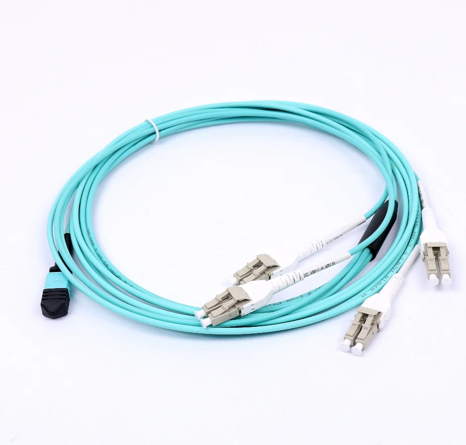mpo- mpo female connectors Fiber Patch cord 12 fiber Multi-mode OM3 mpo 30m otical fiber