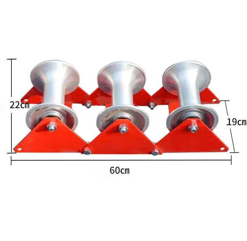 Fiber Optic Pulling Equipment Durable Aluminum Nylon Cable Rollers for Efficient Wire Guiding and Pulling Work-boxintelecom