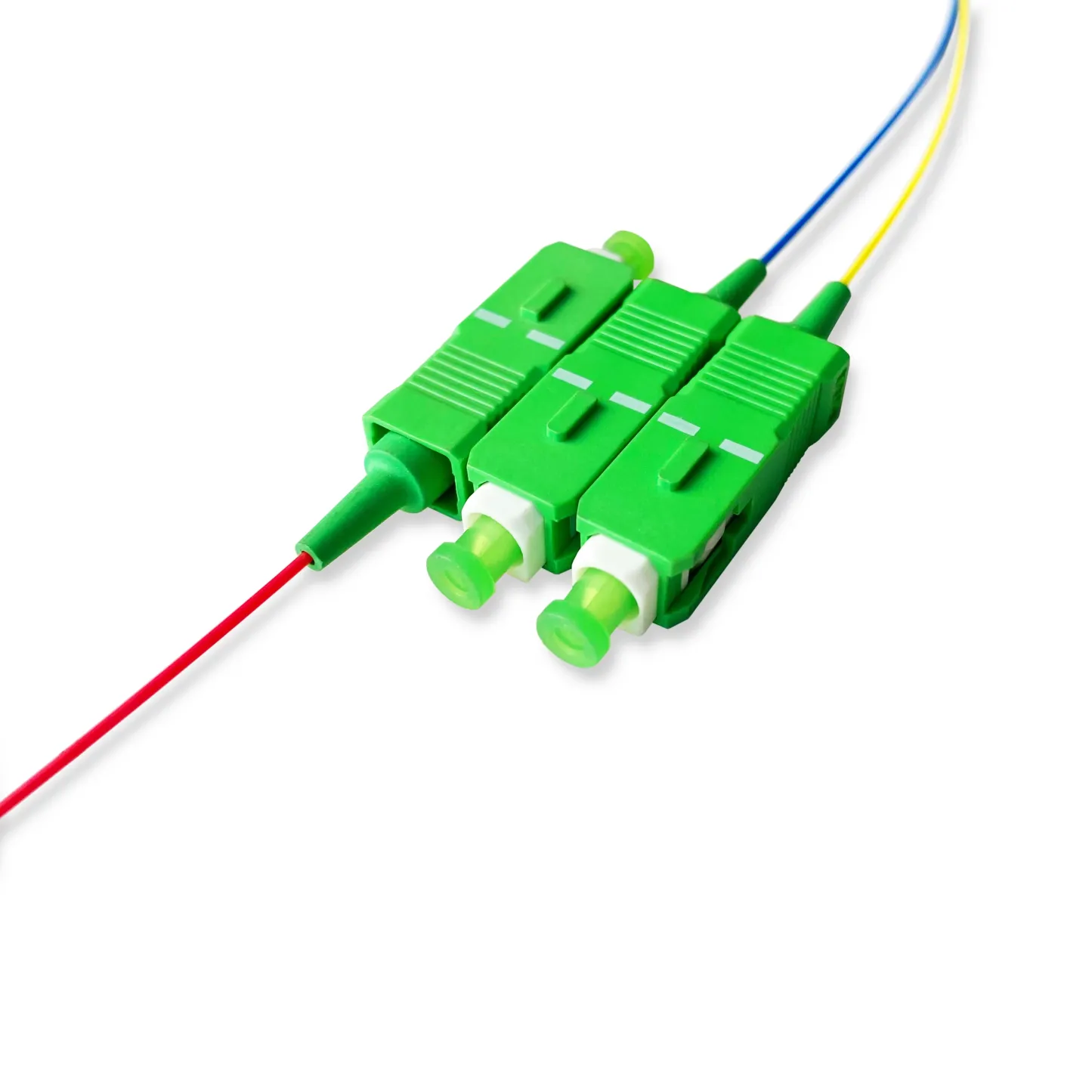 Three Window Coupler Optical Fiber Fbt Coupler with Connector 0%~100% Any Ratio 1x2 Steel Tube Type Single Mode Fusion-boxintelecom