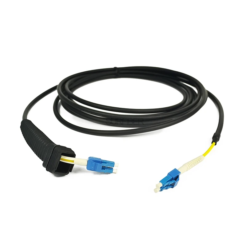 IP67 NSN Boot Duplex LC FTTA Fiber Optic Jumper Cable for RRH Outdoor Cell Tower Applications