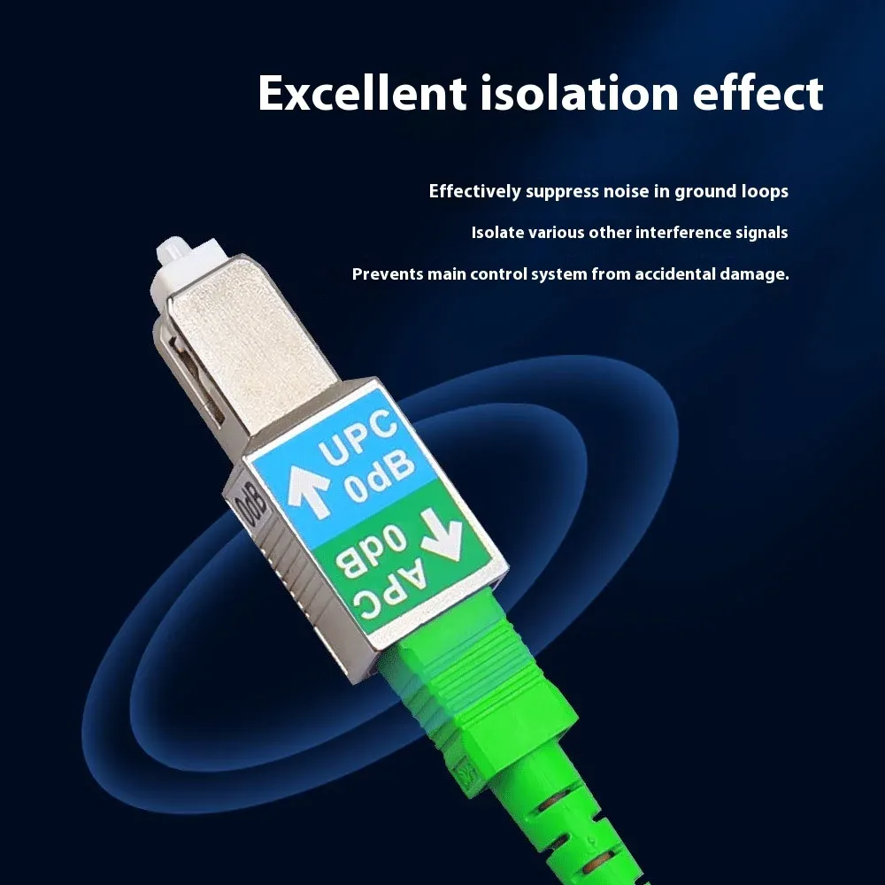Surfiber SC/UPC Male to SC/APC Female Fiber Optic Converter Adapter with 10/100Mbps Port f