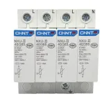 NU6-II 100KA/4P Surge Protection Device 385V AC 4 Pole Lightning Protector DIN Rail Mount