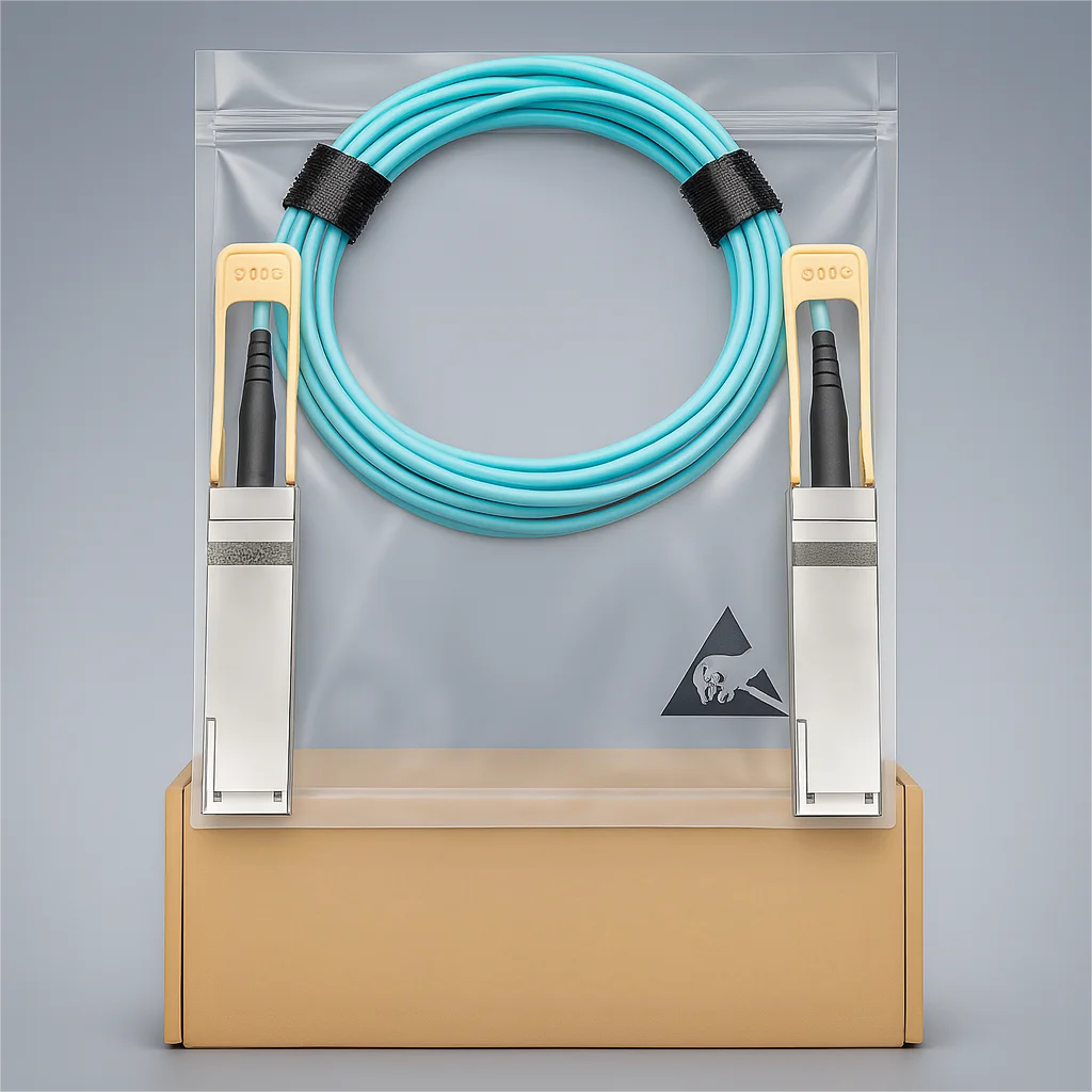 100G QSFP28 Active Optical Cable 850nm VCSEL MPO Interface AOC for Data Center and High-Sp