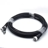1m Low PIM RF Jumper Cable MQ4 Female to 4.3-10 Female 1/4" Superflex 50Ω