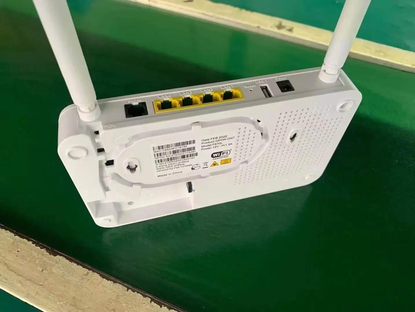 2.4G 5G Dual Band Ont Gpon ZTE Modom ZXHN F670L-boxintelecom