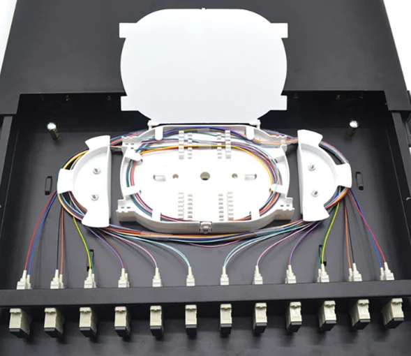 12 Port Fiber Optic Patch Panel, 12-Core SC MM ODF, Rack-Mount Optical Distribution Frame for Data Centers-boxintelecom
