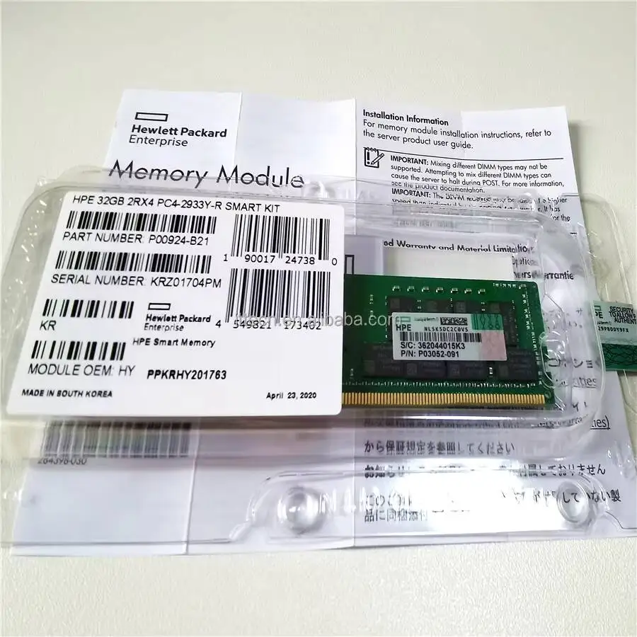 Popular Product RAM 805351-B21 32GB 2400MHz 288P 2-Rank ECC Reg DDR4 Memory for G8 G9 Server 3