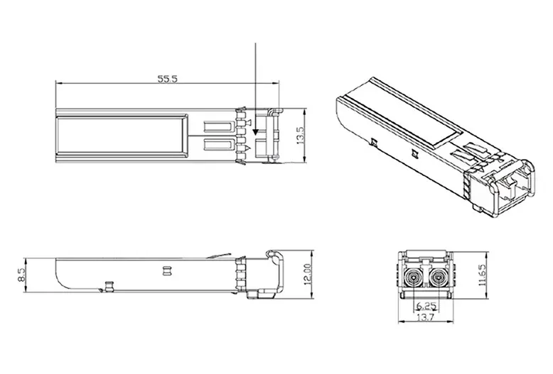 Compatible RDH 102 75/2 SFP28 Transceiver 25G 10km 1310nm Single-Mode LC Optical Module wi