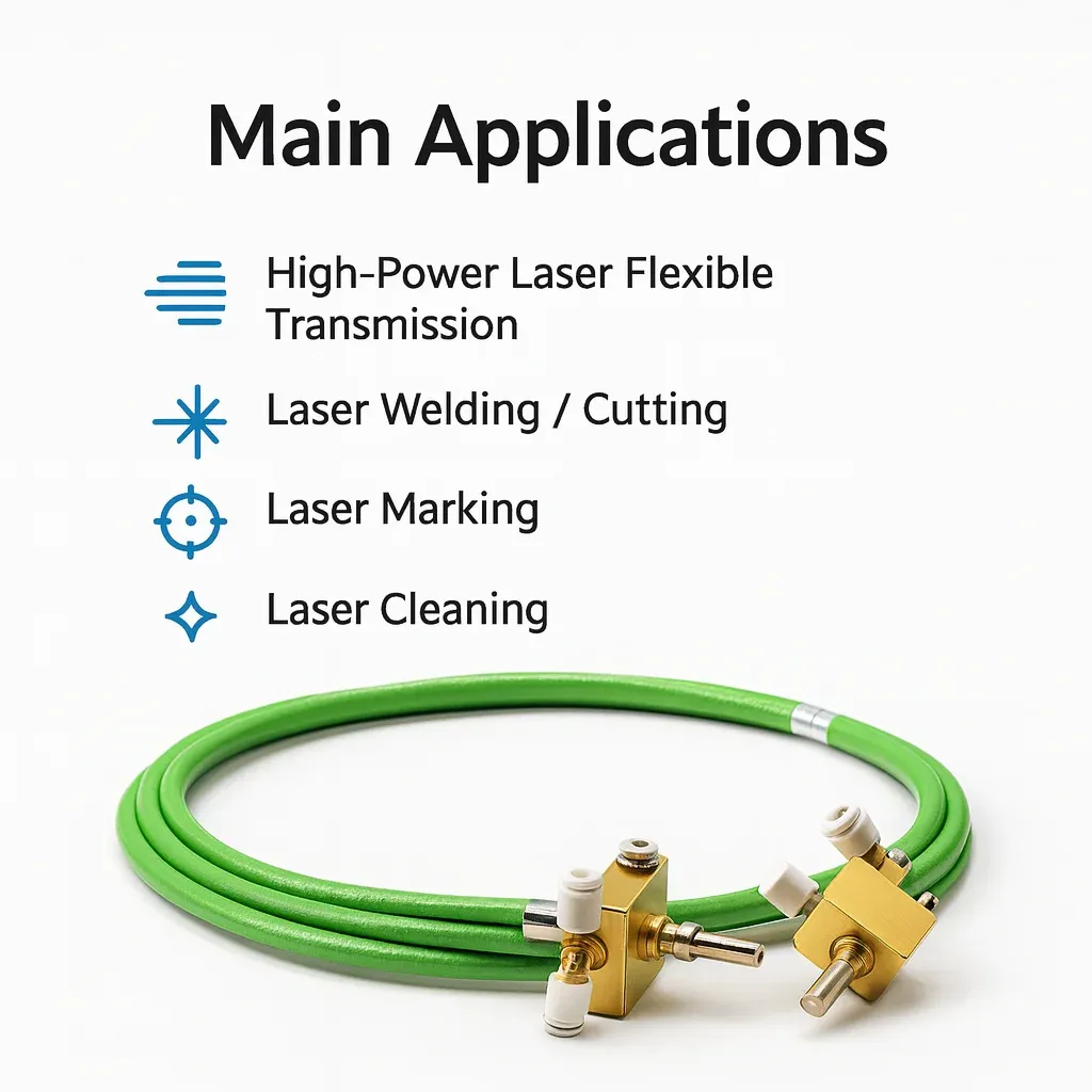 High Power D80 Sapphire Protection Head Fiber Optic Patch Cord for YAG Laser Welding/Cutti