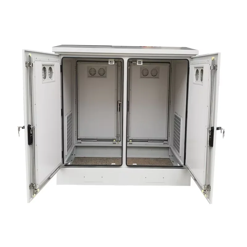 Outdoor IP55 Waterproof Three-proof Stainless Steel Aluminum Metal Chassis Double Compartment Cabinet Customized Design-boxintelecom