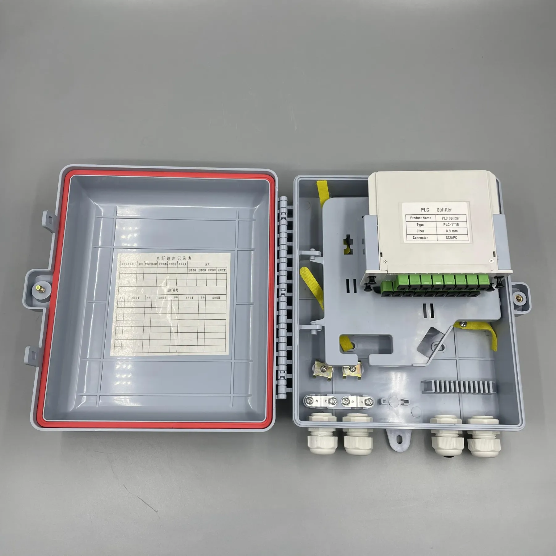 FTTH ABS terminal box fiber optic distribution box 16 core Optical Distribution Boxes 2 in