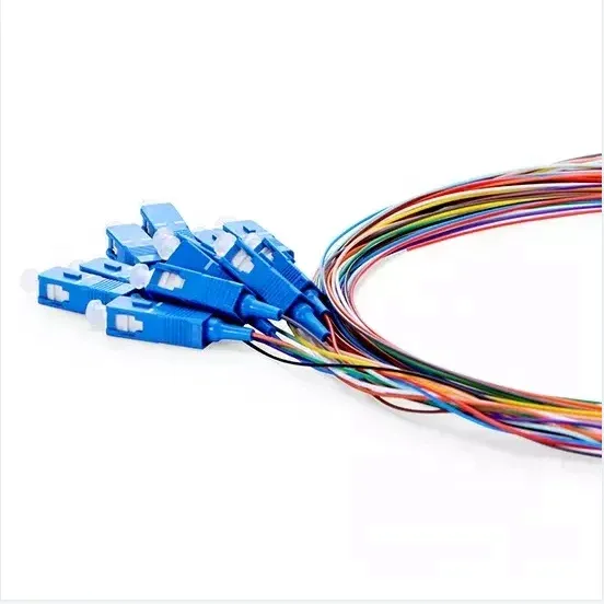 APT factory price 12 colours fiber pigtails 12 port odf colors pigtail fiber optic pigtail
