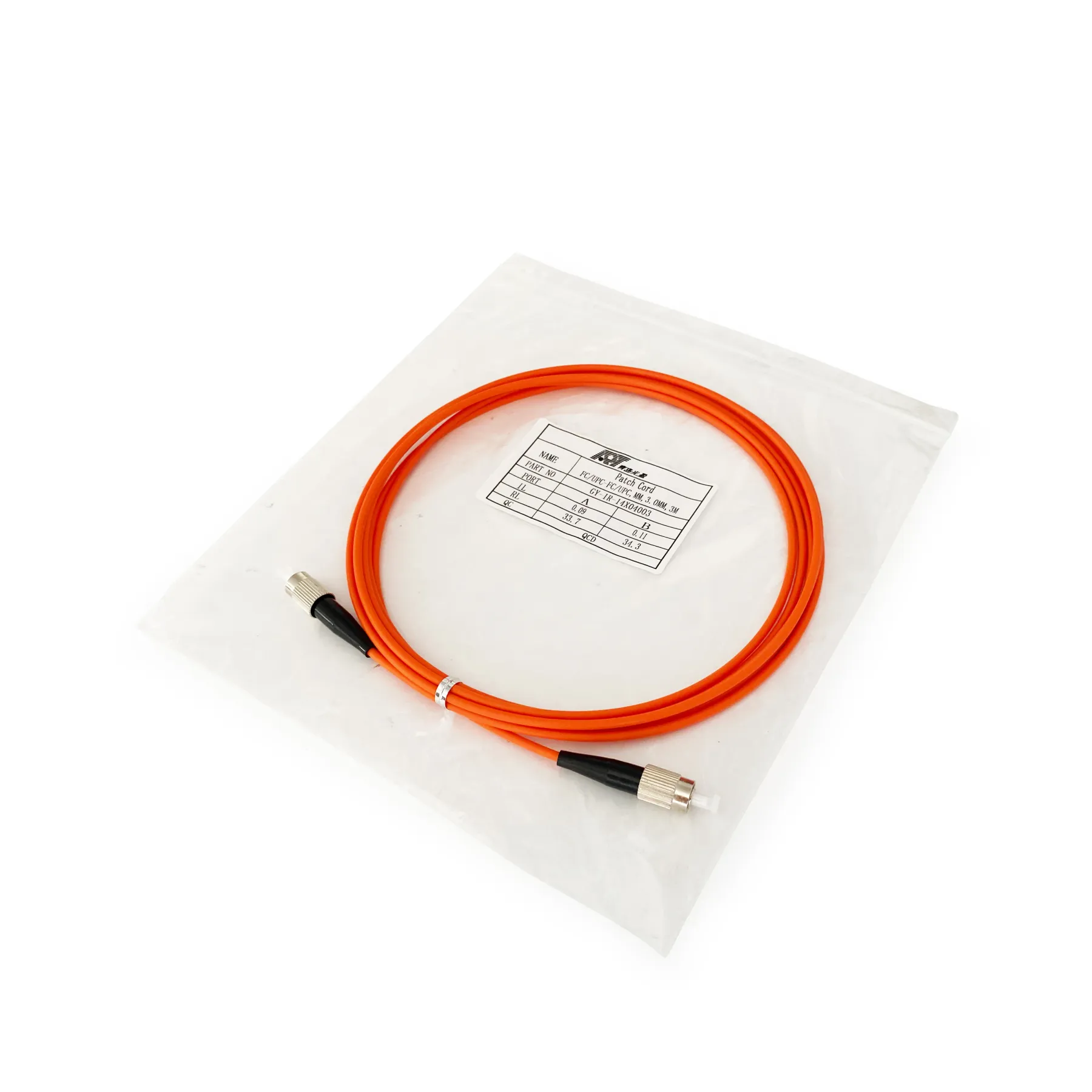 Low Wear Rate Multimode Simplex Om1 Om2  FC SC LC ST Fiber Optic Patch Cord  Length Customizable