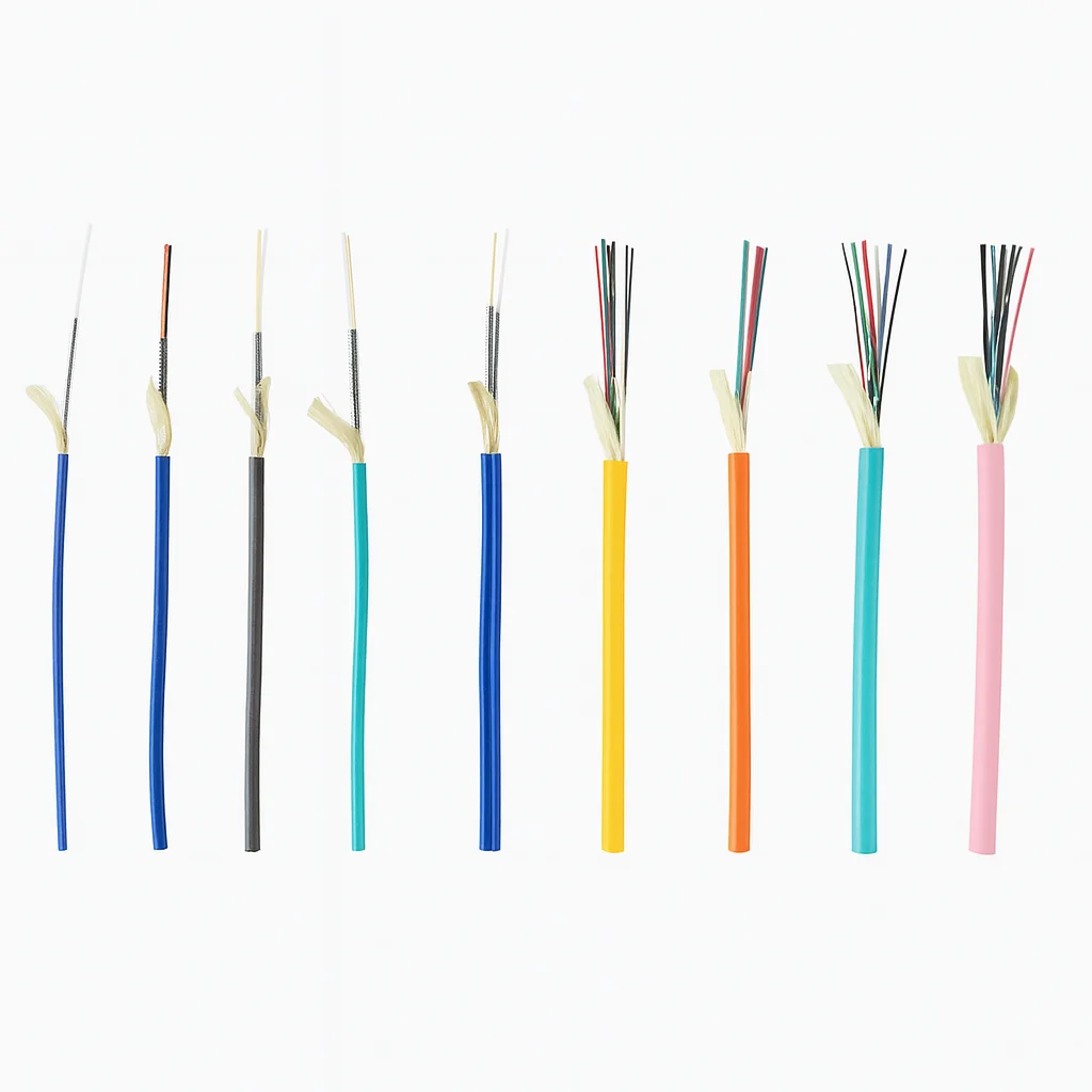 GJFJBV Zipcord Duplex Fiber Optic Cable 600um 900um Tight Buffer PVC/LSZH Jacket for Patch