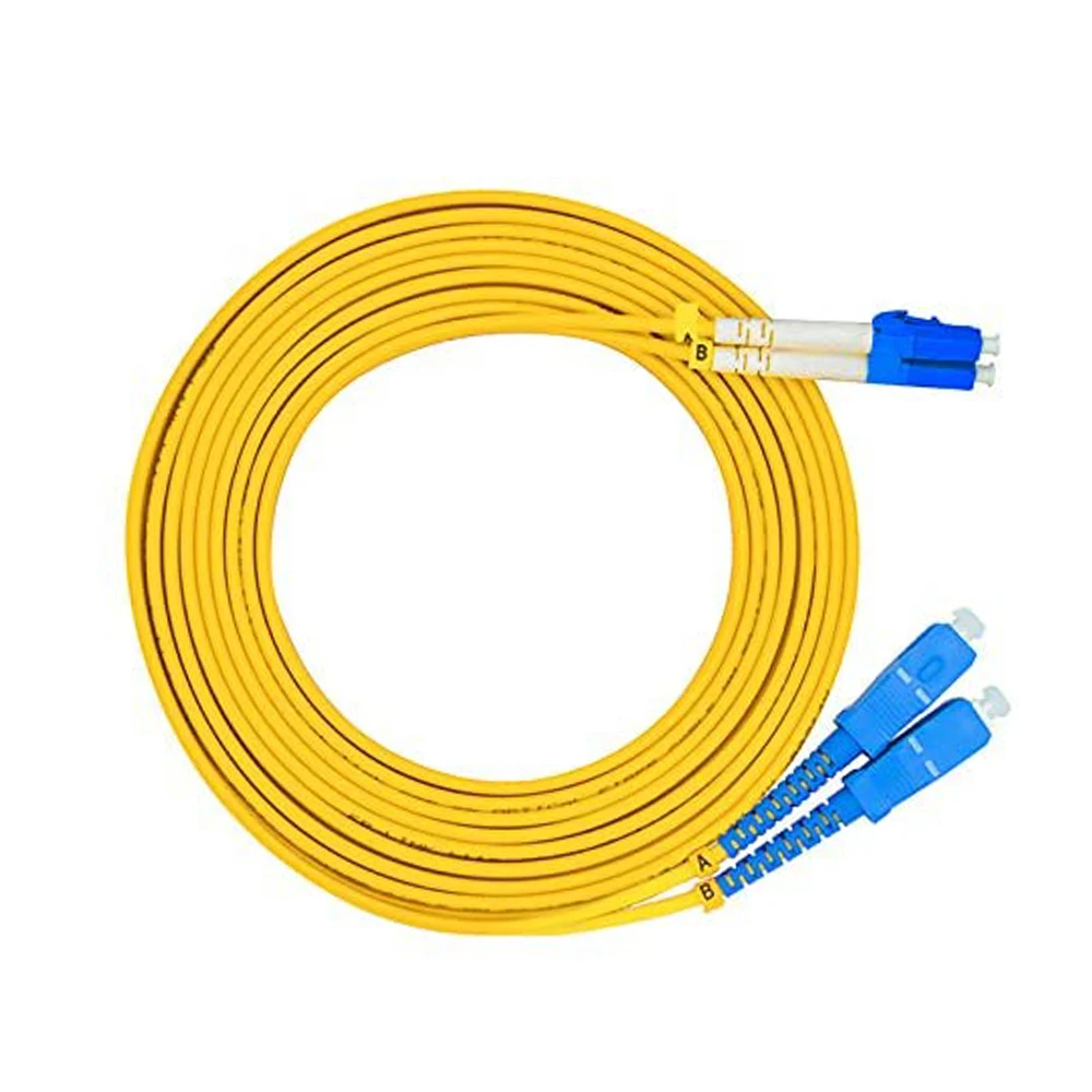 Ftth Drop Cable Cord 1Meter 3ft LC to SC Duplex 9/125 Single-Mode Fiber Optic Cable Jumper Optical Patch Cord LC-SC-boxintelecom