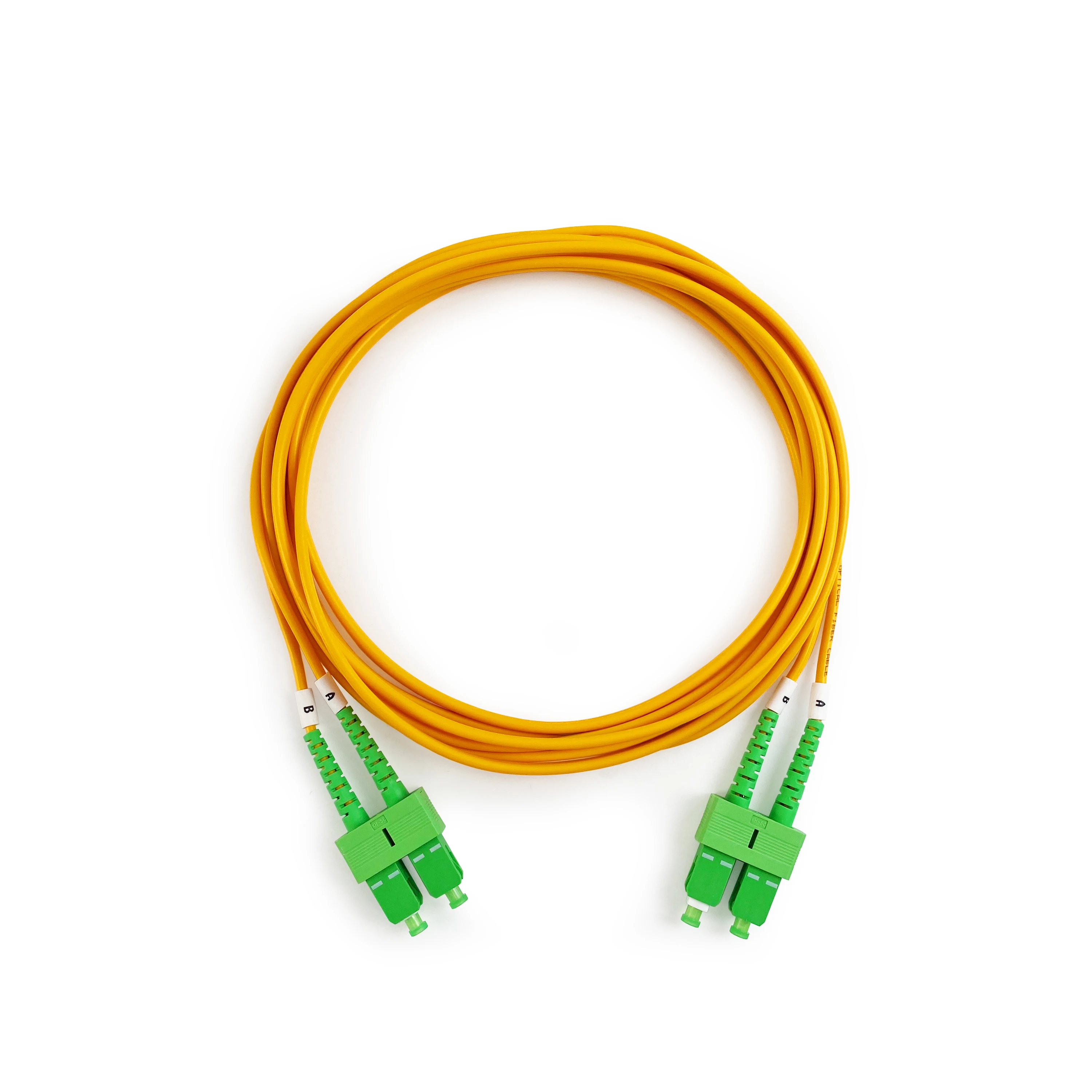 Factory Price Yellow Singlemode Duplex SCAPC-SC/APC Fiber Optic Patch Cord