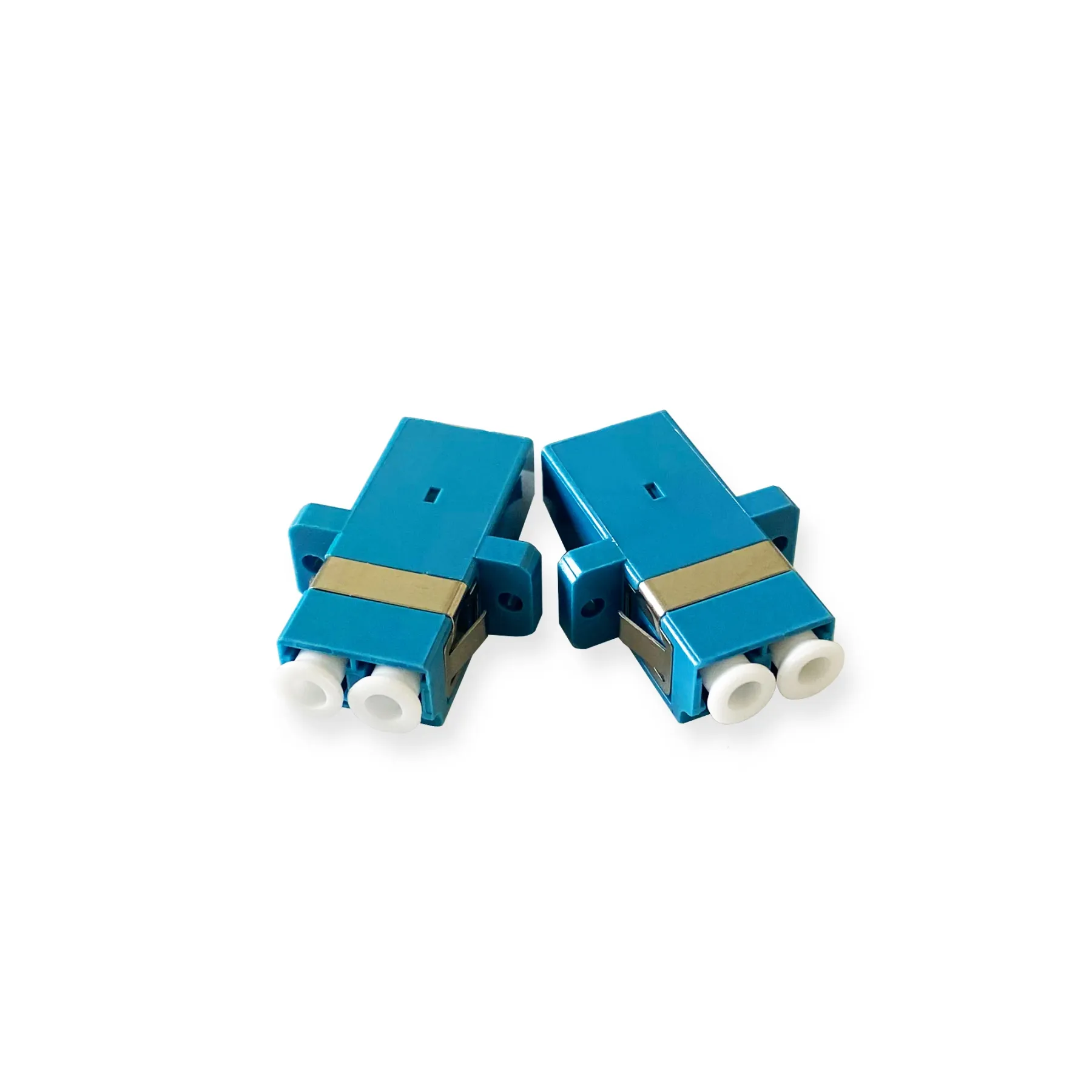LC/UPC Fiber Optic Equipment Ceramic Single Mode Duplex Two LC Fiber Optic Adapter With Ea