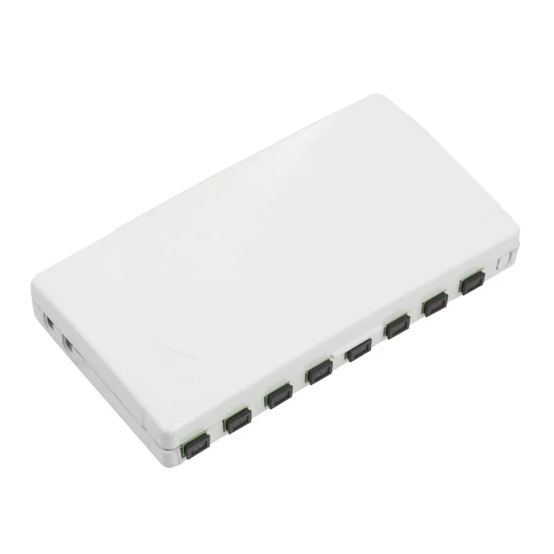 8-Core Fiber Optic Terminal Box with 8 SC/APC Adapter Ports for FTTH Use for Enterprise Wi