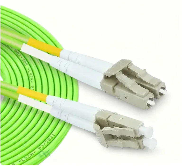 Telecom-Grade 10G Fiber Optic Patch Cable LC-LC Duplex Multimode OM3/OM4 50/125 LSZH Low-L