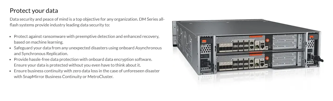All-flash Accelerates Business ThinkSystem DM7100F All-Flash Array 4U Storage 3