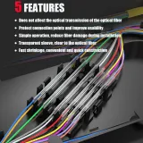 Clear PE Heat Shrinkable Tube 2.6mm Dia Fiber Optical Cable Fusion Splice Protection Sleev