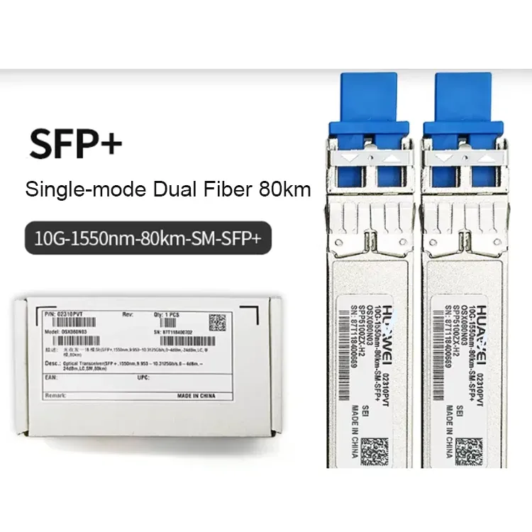 10G SFP+ Transceiver 1550nm 80km SMF LC Duplex DOM 10GBASE-ZR Optical Transceiver Module