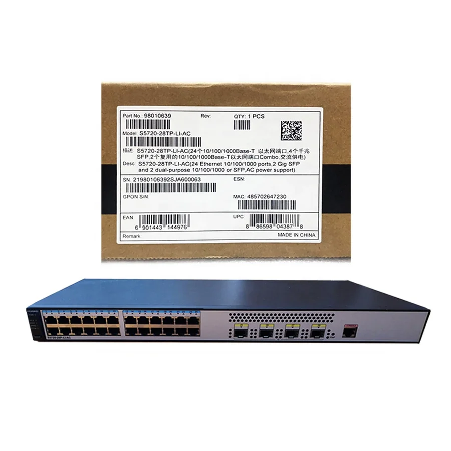 Original S5720 LI Series 24-port Gigabit Network Management Switch 98010639 S5720-28TP-LI-AC-boxintelecom