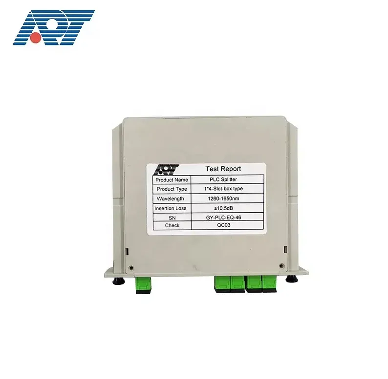 APT Factory Price FTTH Fiber Optic PLC Splitter 1X2 1X4 1X8 SC APC Slot Box Plug-in Box Fiber Optic Plc Cassette Splitter-boxintelecom