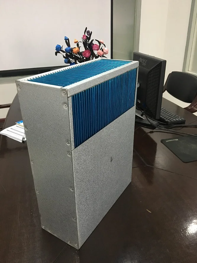 New IP55 Counter-Flow Heat Exchanger Core with Protection Level Applied to Cabinet Cooling Unit