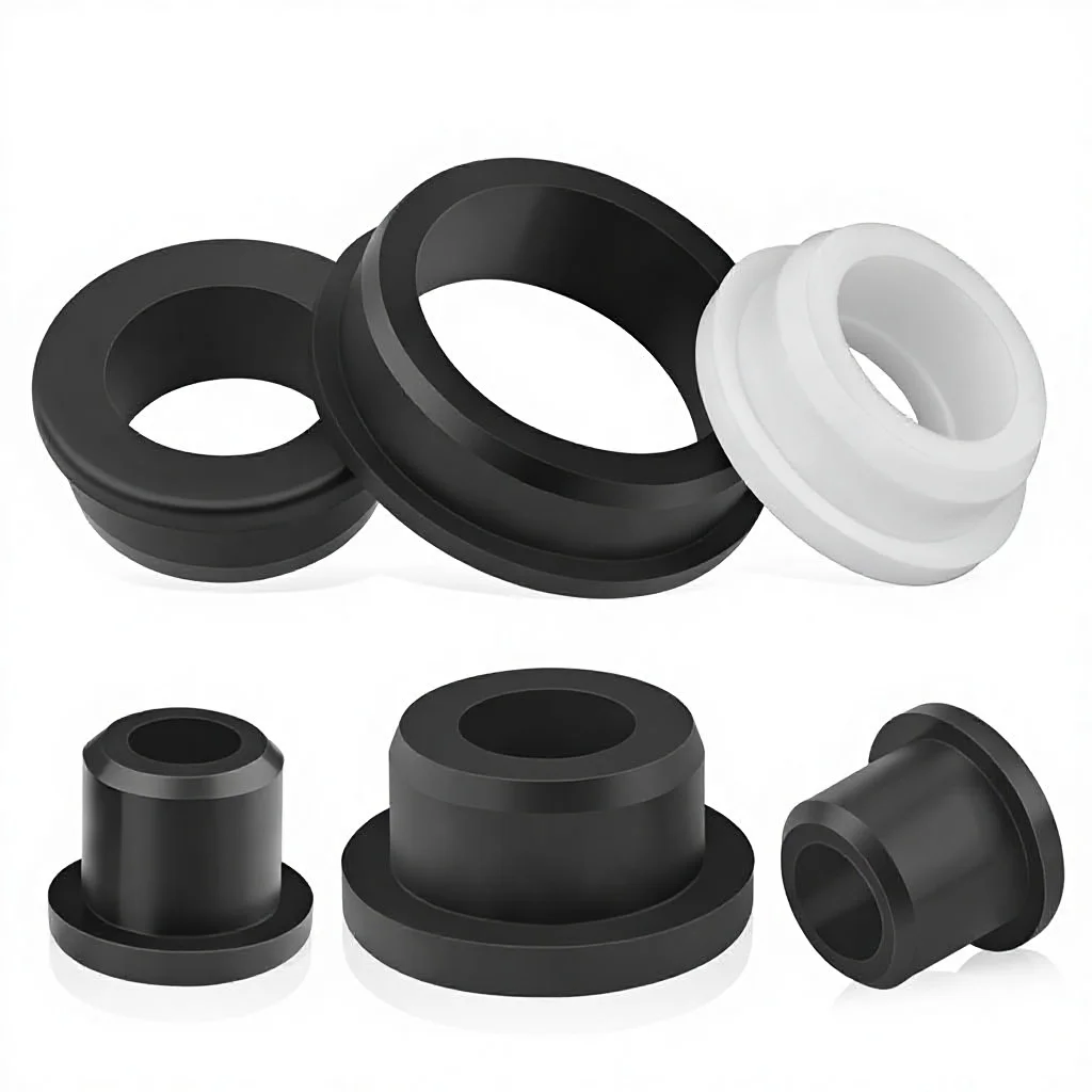 Round Hole T-Type Silicone Wire Protector Soft Rubber Sleeve for Electric Box Outlet Protection