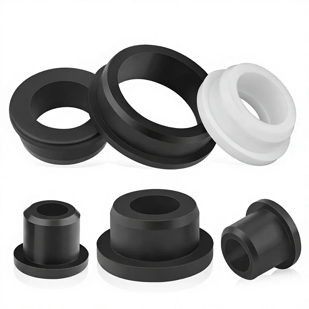 Round Hole T-Type Silicone Wire Protector Soft Rubber Sleeve for Electric Box Outlet Protection