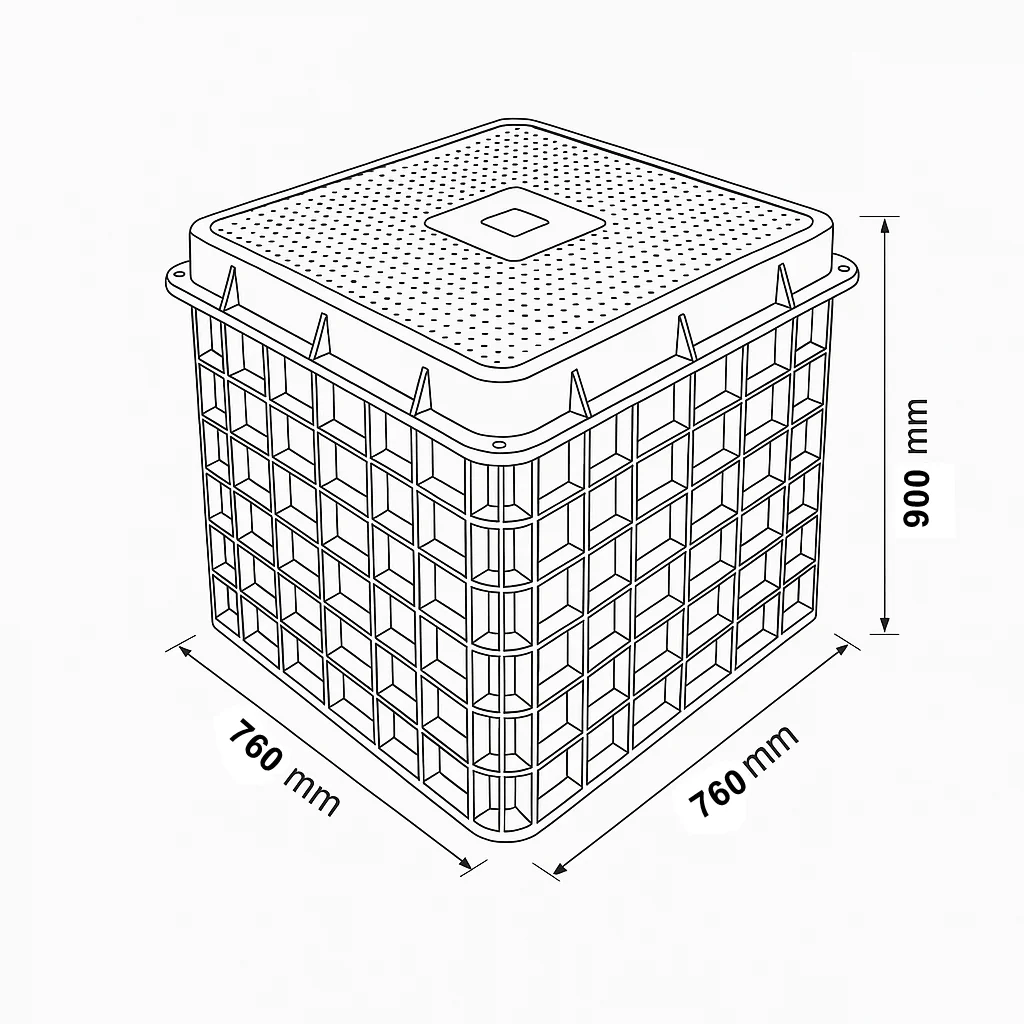 HDPE Concrete Fiber Optic Handhole Enclosure Model SURHD05 by Surfiber/OEM for Underground