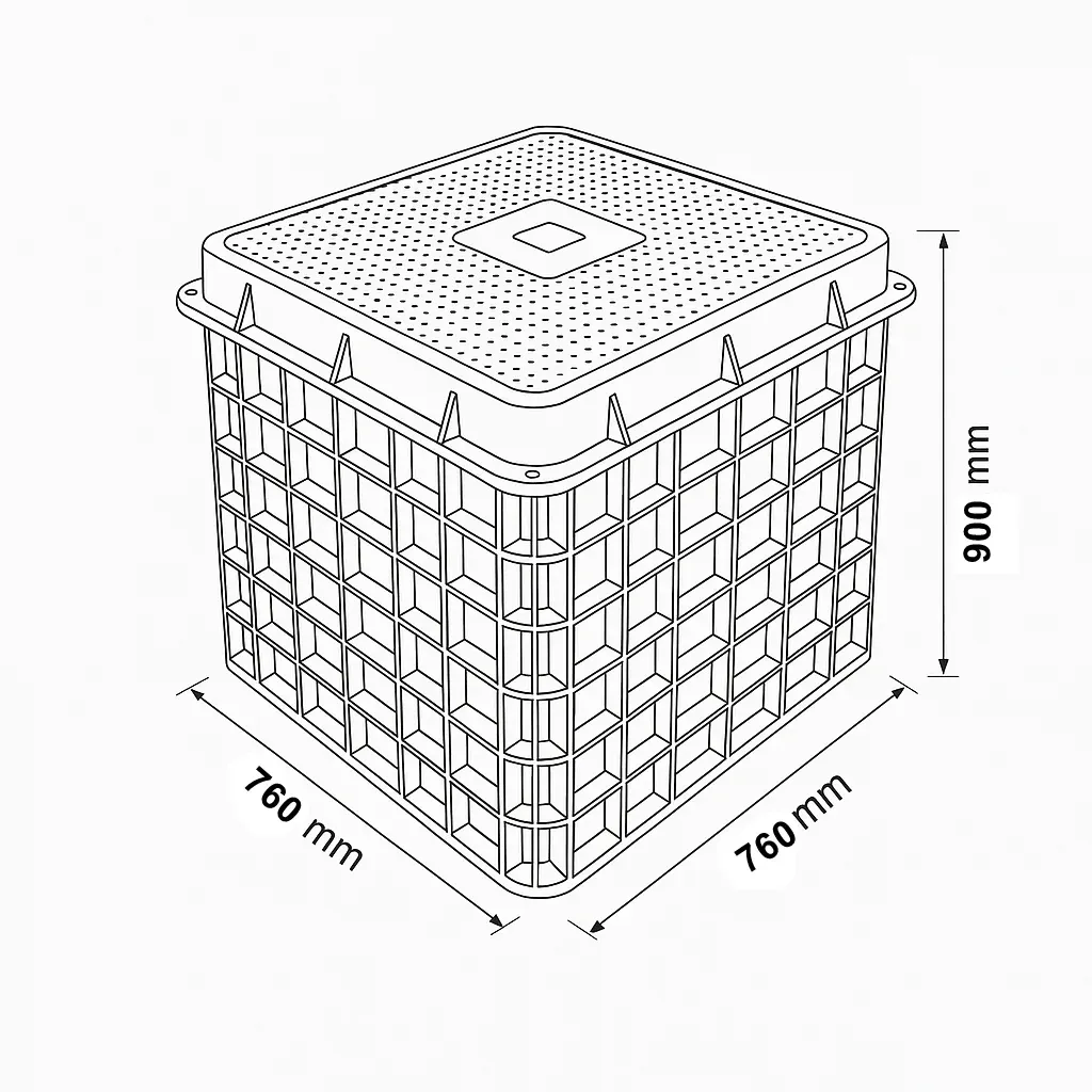 HDPE Concrete Fiber Optic Handhole Enclosure Model SURHD05 by Surfiber/OEM for Underground