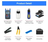 SKL-6C Tool Kit Power Meter Fiber Optic Cleaver Red Pen 10mw Wire Stripper Fiber Optic  Sp