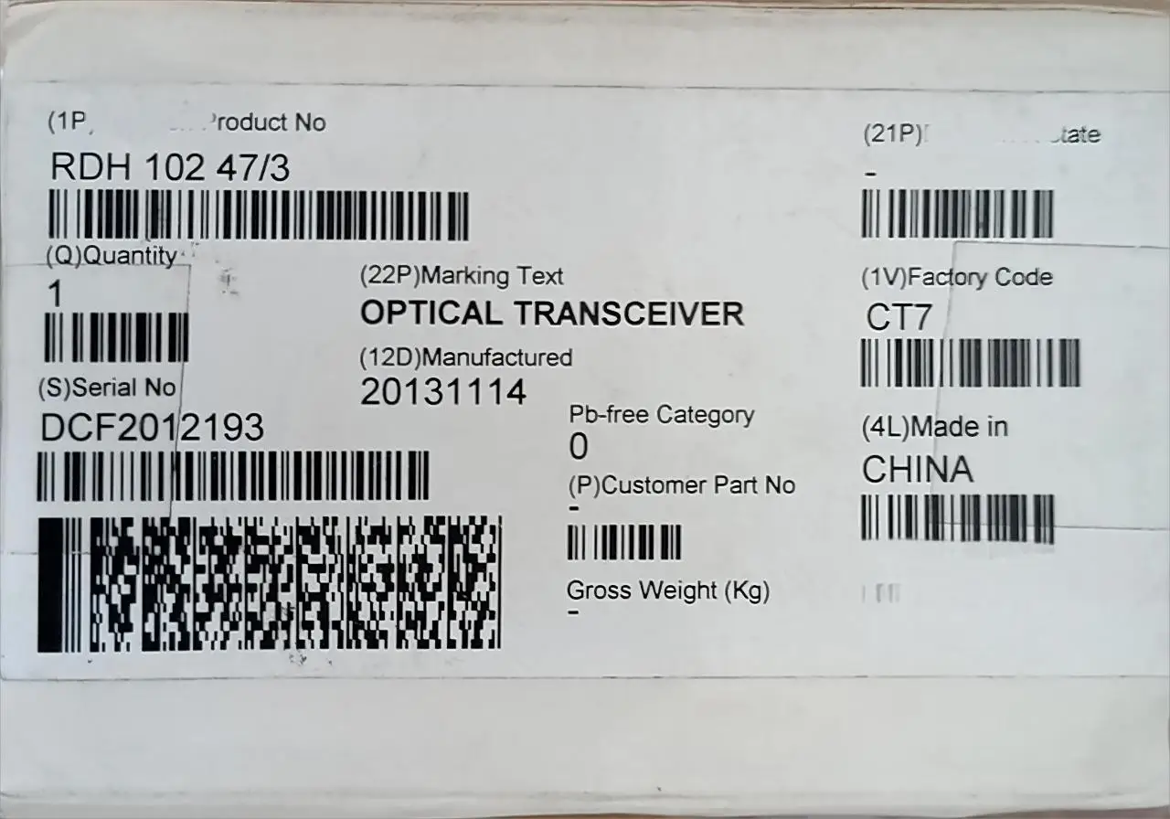 RDH 102 47/3 Optical Module RDH10247/3 Optical Transceiver CPRI 1000BASE-LX20 SFP